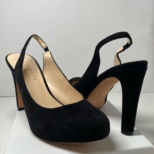 Talbots Black Suede Heels-Like new Sz7